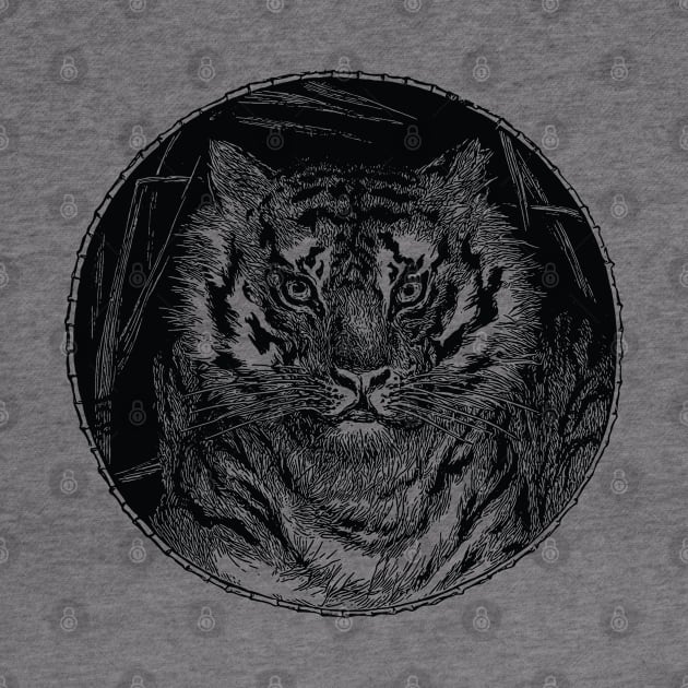 Tiger Face Vintage Tiger Art by penandinkdesign@hotmail.com